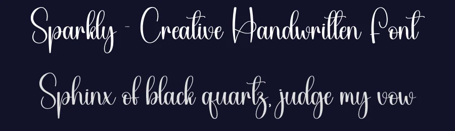Sparkly – Creative Handwritten Font by creativeletter — Script Handwritten Font — thumbnail 2