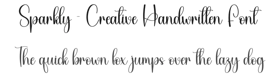 Sparkly – Creative Handwritten Font by creativeletter — Script Handwritten Font