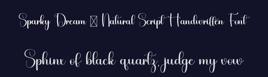Sparky Dream – Natural Script Handwritten Font by freshtypeink — Script Handwritten Font — thumbnail 2