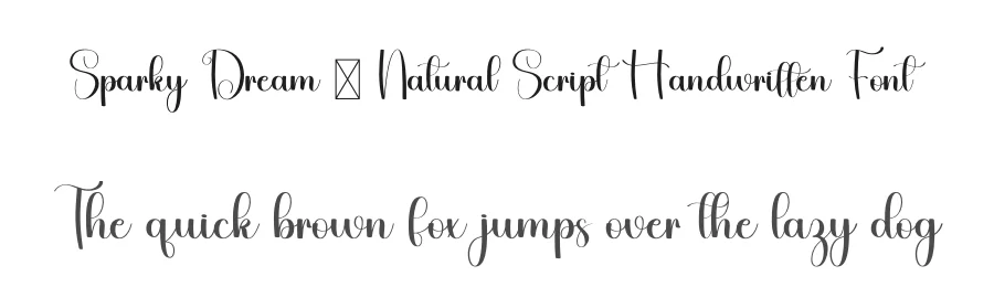 Sparky Dream – Natural Script Handwritten Font by freshtypeink — Script Handwritten Font