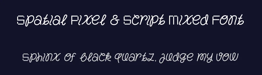 Spatial Pixel & Script Mixed Font by BRAINWAVES STUDIO — Display Font — thumbnail 2