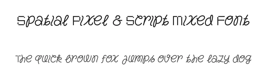 Spatial Pixel & Script Mixed Font by BRAINWAVES STUDIO — Display Font