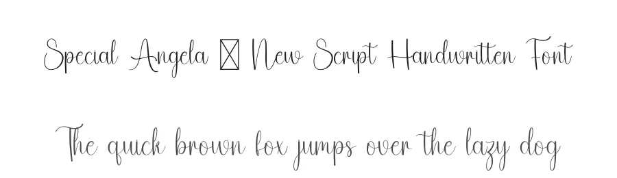 Special Angela – New Script Handwritten Font by freshtypeink — Script Handwritten Font