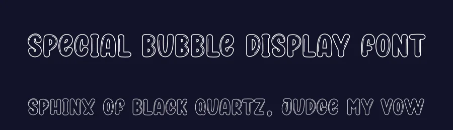 Special Bubble Display Font by creativeletter — Display Font — thumbnail 2
