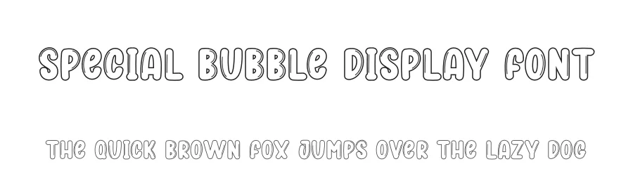 Special Bubble Display Font by creativeletter — Display Font