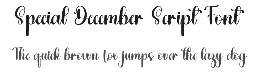 Special December Script Font by freshtypeink — Script Handwritten Font