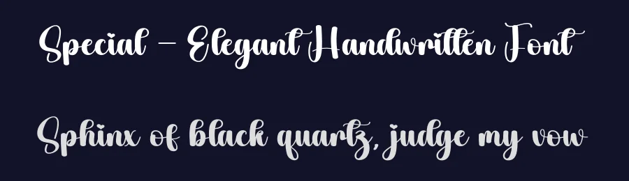 Special – Elegant Handwritten Font by creativeletter — Script Handwritten Font — thumbnail 2
