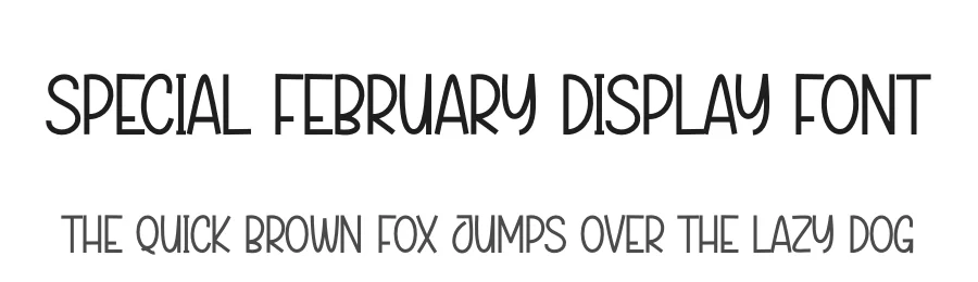 Special February Display Font by creativeletter — Display Font