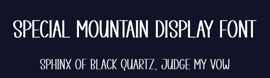 Special Mountain Display Font by creativeletter — Display Font — thumbnail 2