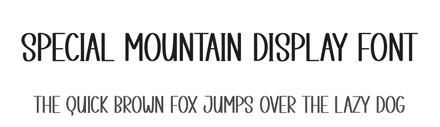 Special Mountain Display Font by creativeletter — Display Font