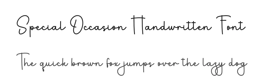 Special Occasion Handwritten Font by freshtypeink — Script Handwritten Font