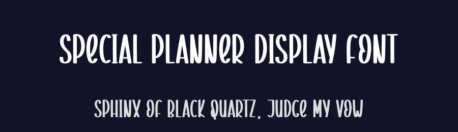Special Planner Display Font by creativeletter — Display Font — thumbnail 2