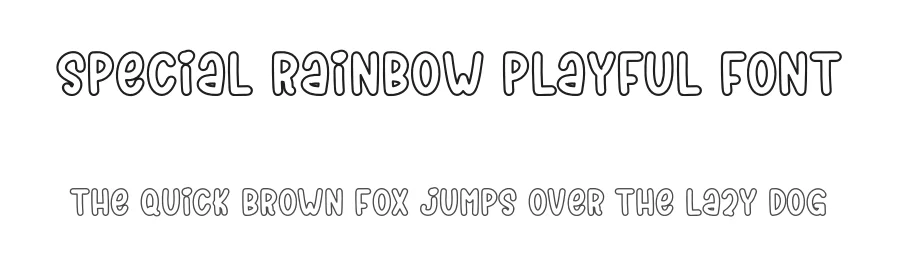 Special Rainbow Playful Font by freshtypeink — Display Font