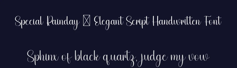 Special Rainday – Elegant Script Handwritten Font by freshtypeink — Script Handwritten Font — thumbnail 2