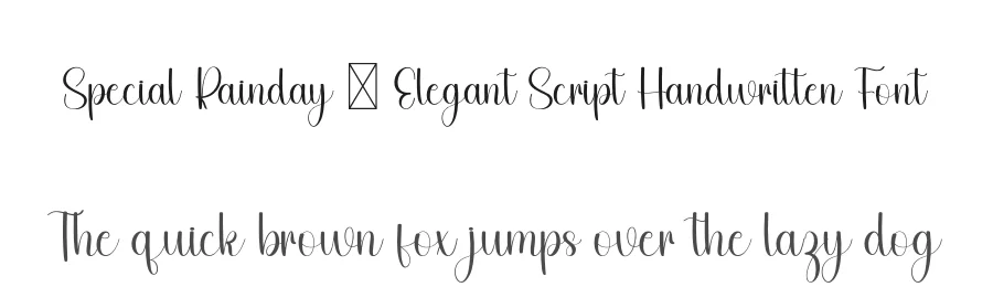Special Rainday – Elegant Script Handwritten Font by freshtypeink — Script Handwritten Font