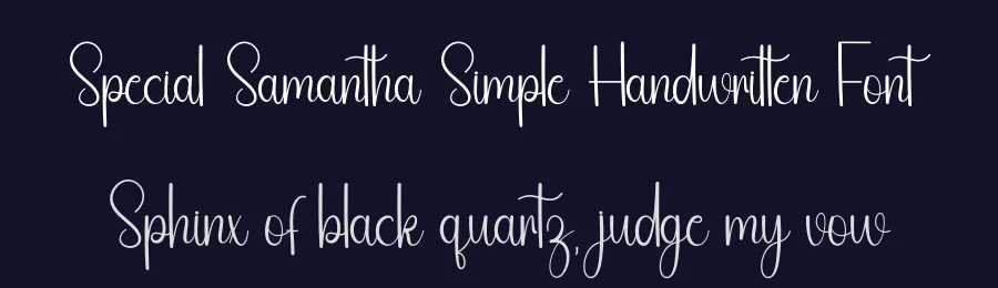 Special Samantha Simple Handwritten Font by freshtypeink — Script Handwritten Font — thumbnail 2