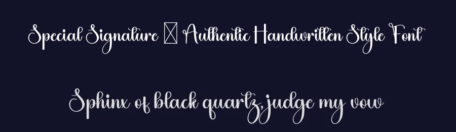 Special Signature – Authentic Handwritten Style Font by freshtypeink — Script Handwritten Font — thumbnail 2