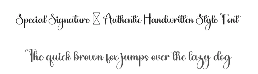 Special Signature – Authentic Handwritten Style Font by freshtypeink — Script Handwritten Font