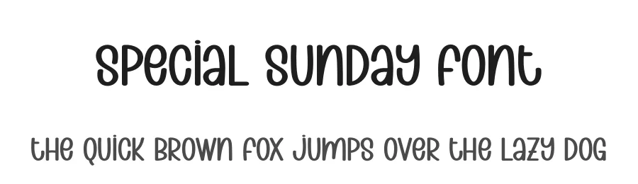 Special Sunday Font by creativeletter — Display Font