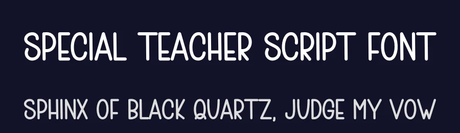 Special Teacher Script Font by freshtypeink — Display Font — thumbnail 2
