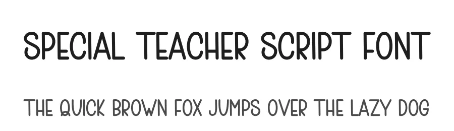 Special Teacher Script Font by freshtypeink — Display Font