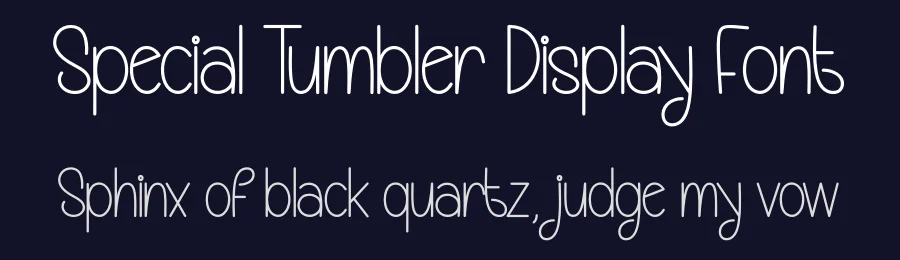 Special Tumbler Display Font by creativeletter — Display Font — thumbnail 2