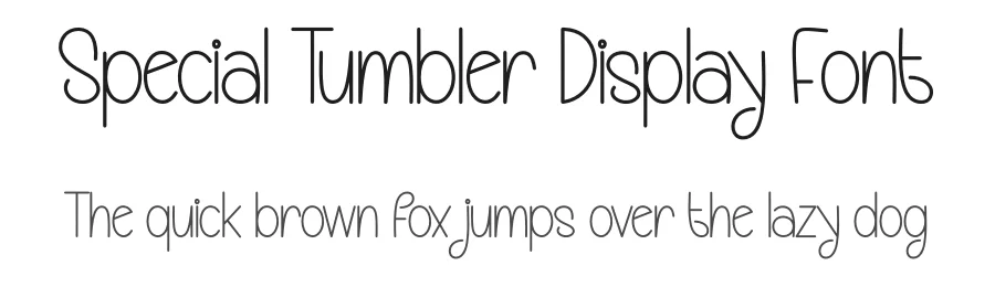 Special Tumbler Display Font by creativeletter — Display Font