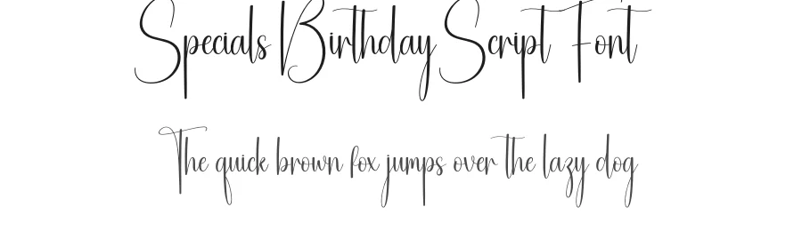 Specials Birthday Script Font by creativeletter — Script Handwritten Font