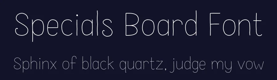 Specials Board Font by Borderline Artistic — Sans Serif Font — thumbnail 2