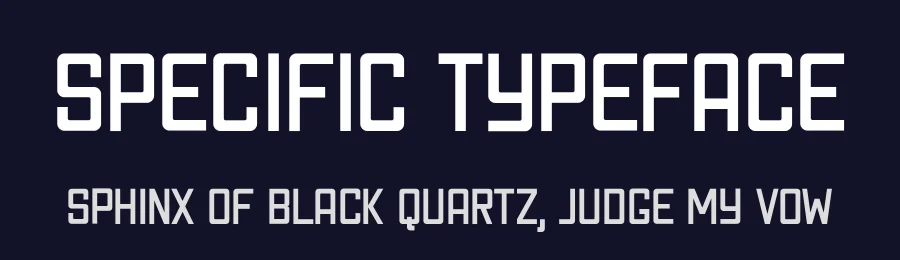 Specific Typeface by Font Art — Sans Serif Font — thumbnail 2