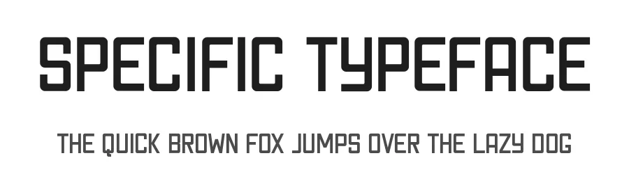 Specific Typeface by Font Art — Sans Serif Font
