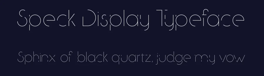 Speck Display Typeface by Luiz Felipe Souza — Sans Serif Font — thumbnail 2