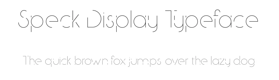 Speck Display Typeface by Luiz Felipe Souza — Sans Serif Font