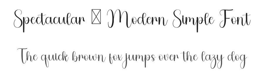 Spectacular – Modern Simple Font by freshtypeink — Script Handwritten Font