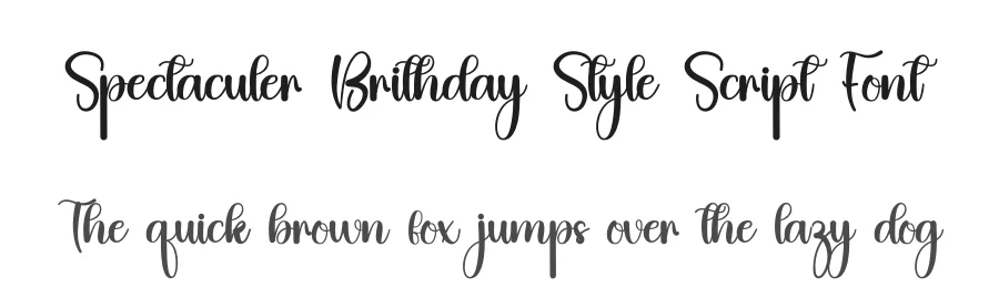 Spectaculer Brithday Style Script Font by inermediaSTUDIO — Script Handwritten Font