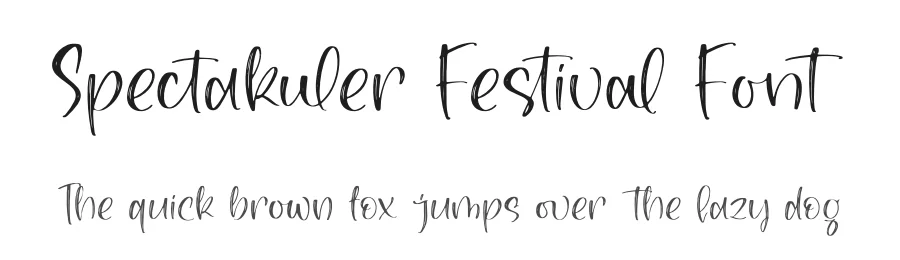 Spectakuler Festival Font by perspectype — Script Handwritten Font