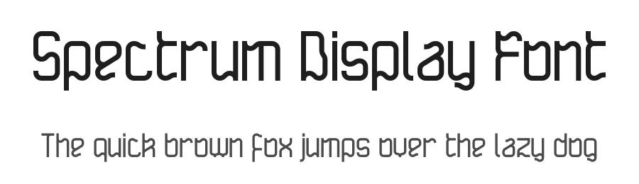 Spectrum Display Font by Alex Banks โ Display Font