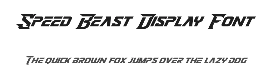 Speed Beast Display Font by Vunira — Display Font