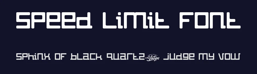 Speed Limit Font by VinType — Display Font — thumbnail 2