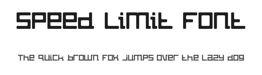 Speed Limit Font by VinType — Display Font