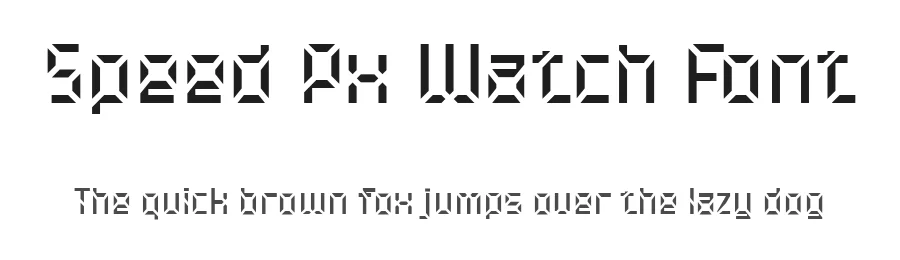 Speed Px Watch Font by ffeeaarr — Decorative Font