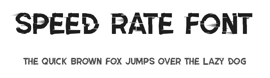 Speed Rate Font by nihstudio — Display Font