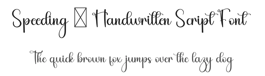 Speeding – Handwritten Script Font by freshtypeink — Script Handwritten Font