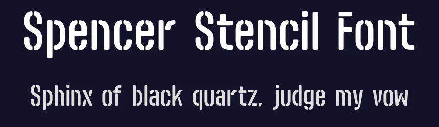 Spencer Stencil Font by genetypeco — Display Font — thumbnail 2