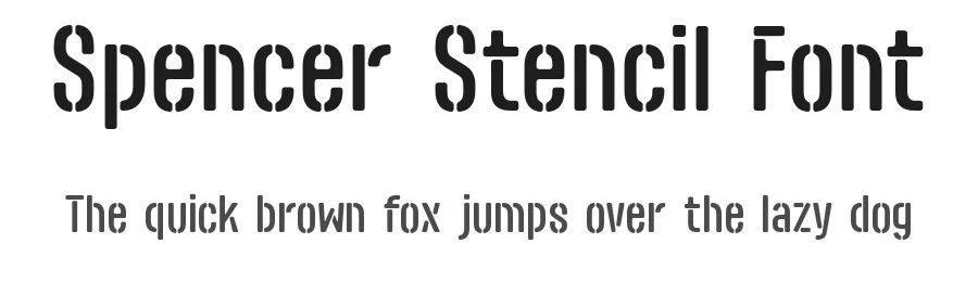 Spencer Stencil Font by genetypeco — Display Font
