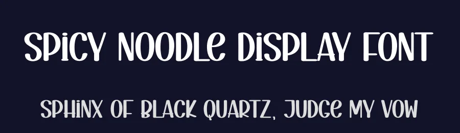 Spicy Noodle Display Font by creativeletter — Display Font — thumbnail 2