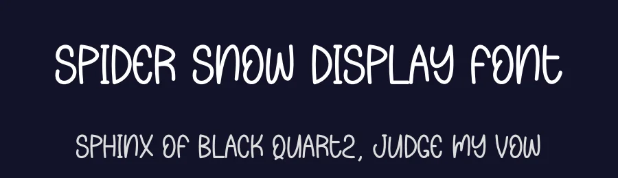 Spider Snow Display Font by andikastudio — Display Font — thumbnail 2