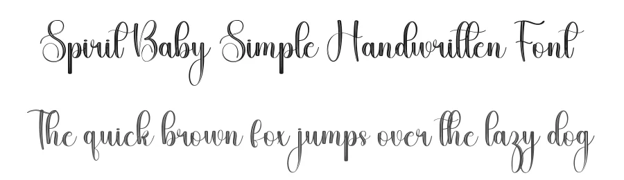 Spirit Baby Simple Handwritten Font by freshtypeink — Script Handwritten Font