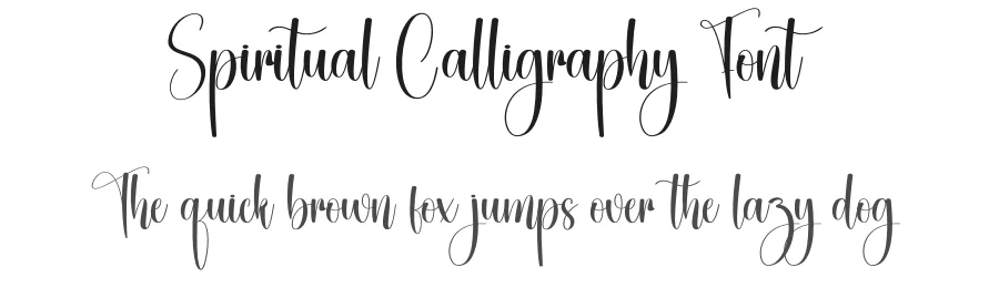 Spiritual Calligraphy Font by creativeletter — Script Handwritten Font
