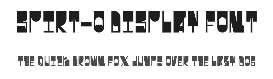 Spirt-O Display Font by George Katsigiannis — Display Font